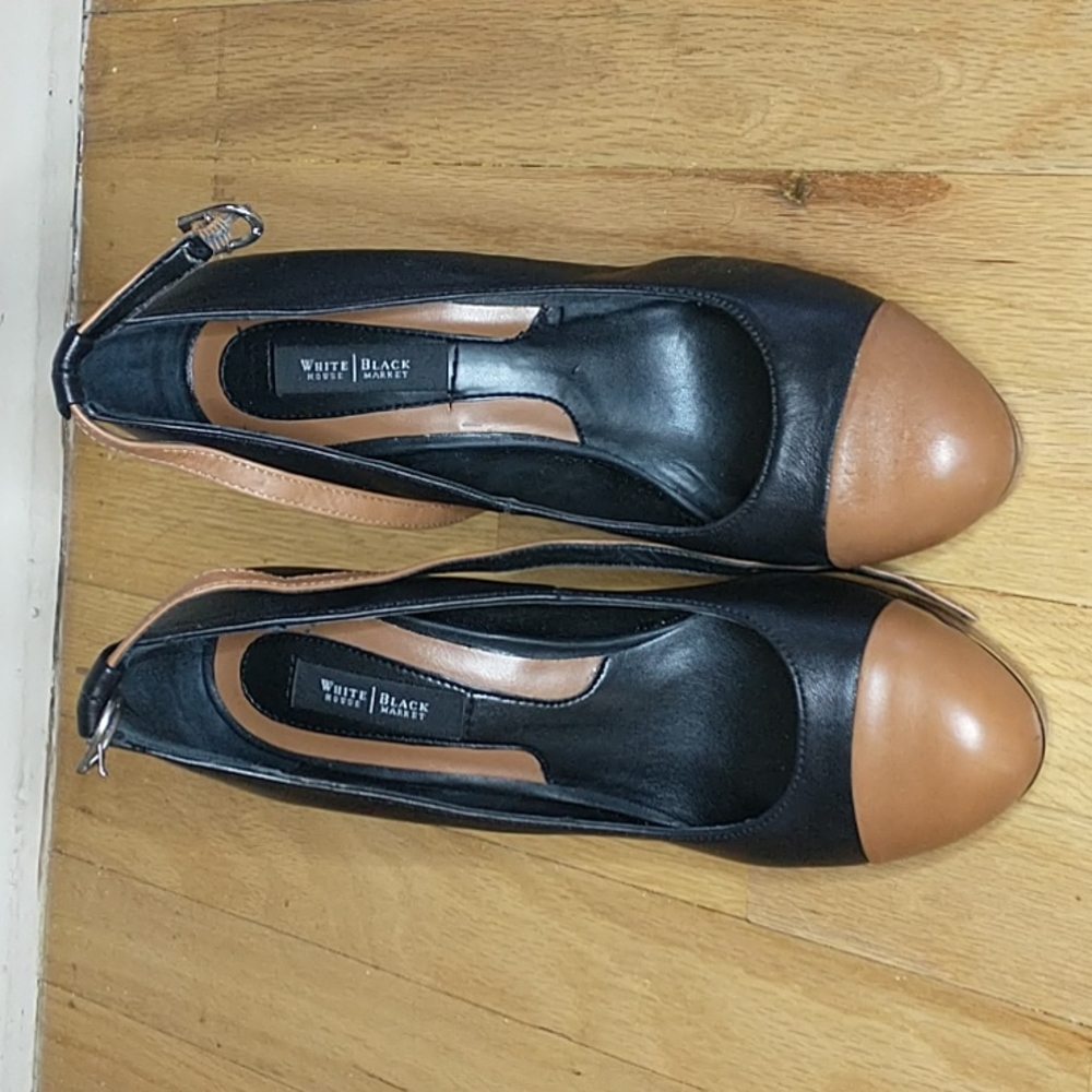 White house | Black Market "Moriah" black vachetta wedge - Picture 3 of 11